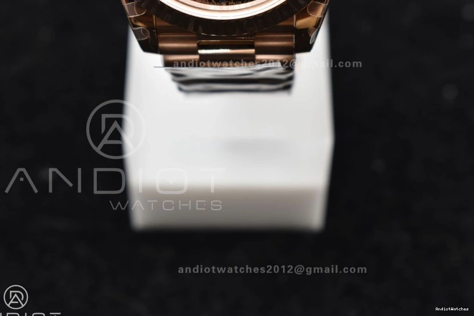 A Bracelet Bright Meteorite GMF Steel 904L On RG Crystal Markers DayDate 40 Dial President 706 1102